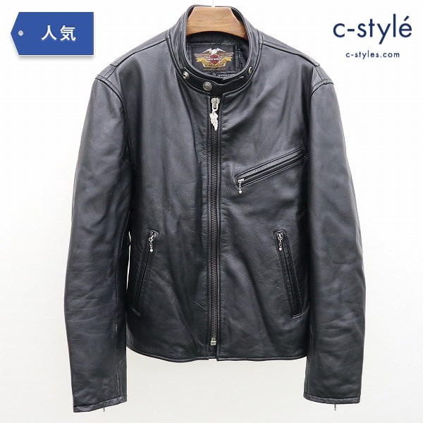 HARLEY DAVIDSON ハーレーダビッドソン シングルライダースジャケット Lサイズ