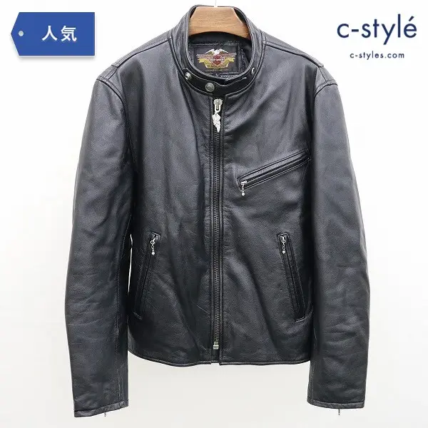HARLEY DAVIDSON ハーレーダビッドソン シングルライダースジャケット Lサイズ