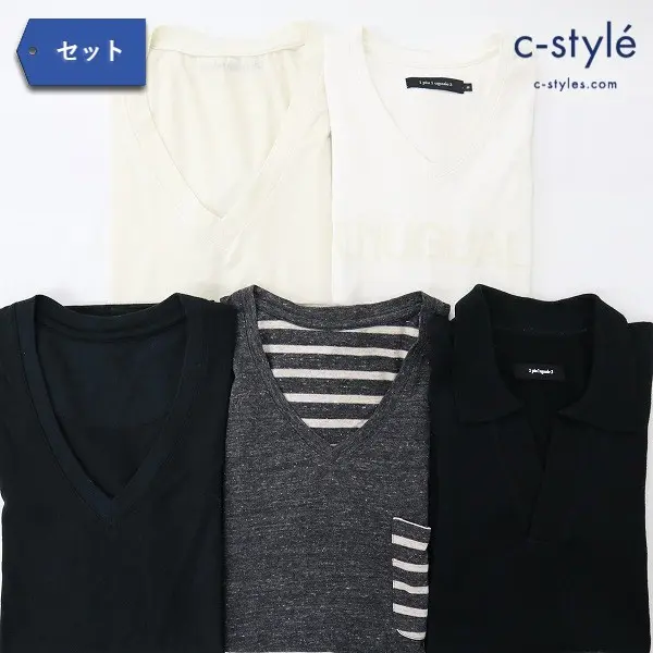 1PIU1UGUALE3 半袖Tシャツ カットソー Vネック ポロシャツ サイズⅢ 計5点