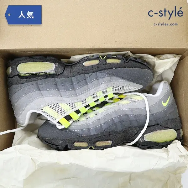 NIKE ナイキ AIR MAX SC 95 COOL GLAY/NEON YELLOW-WHITE 604069 071 加水分解