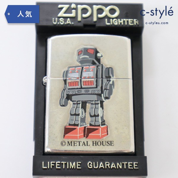 ZIPPO ジッポー ブリキ ロボット メタルハウス 1997 シルバー 喫煙具