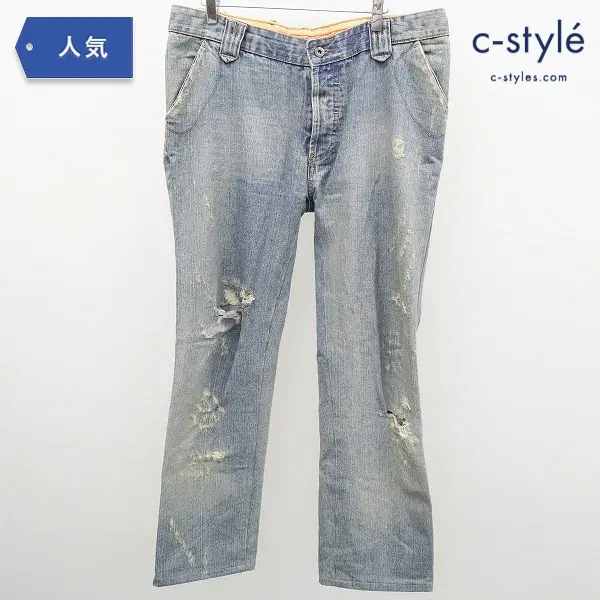 DOLCE&GABBANA ドルチェ&ガッバーナ ITTIERRE ダメージ加工 ストレッチ デニムパンツ 36 50 インディゴ