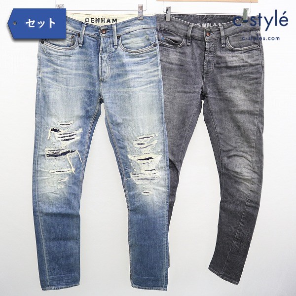 DENHAM デンハム RAZOR SLIM FIT ブルー BOLT HELIX SKINNY FIT ブラック デニムパンツ W28