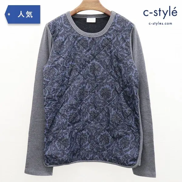 DRIES VAN NOTEN ドリスヴァンノッテン スウェットキルティング切替トレーナー S マルチカラー 柄 コットン