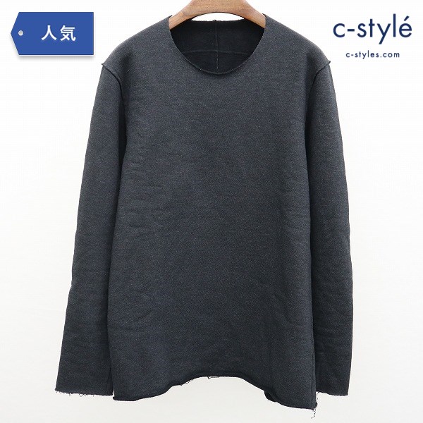 KAZUYUKI KUMAGAI （ATTACHMENT） ハイバルキーCo/Ac裏毛 クルーネックL/S 1 ブラック系 KJ52-056 日本製 綿