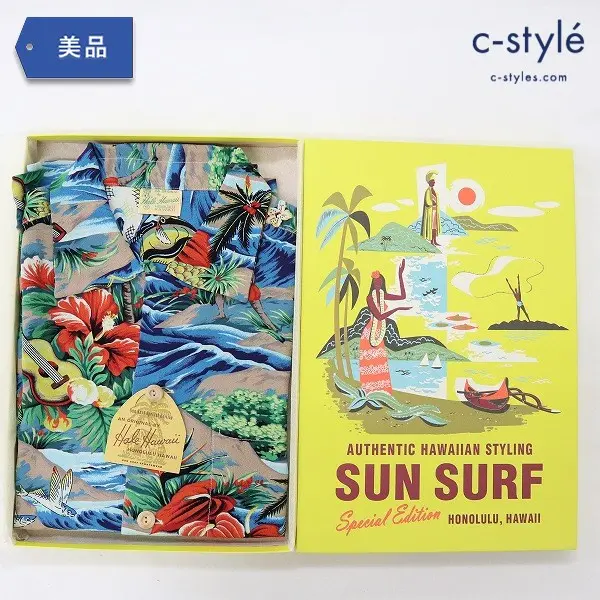 SUN SURF サンサーフ Hale Hawaii 半袖 アロハシャツ S マルチカラー レーヨン100 SS35842