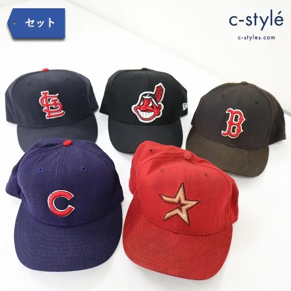 NEW ERA ニューエラ キャップ 7 3/8 4点+7 1/8 1点 帽子 ボストンレッドソックス シカゴカブス 計5点