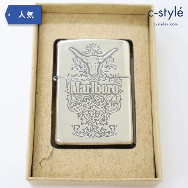 ZIPPO ジッポー Marlboro マルボロ 1994年製 ロングホーン 懸賞品 ライター シルバー