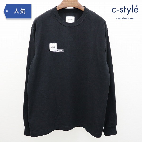 WTAPS ダブルタップス 211ATDT-CSM06 クルーネックロングスリーブ X01 ブラック