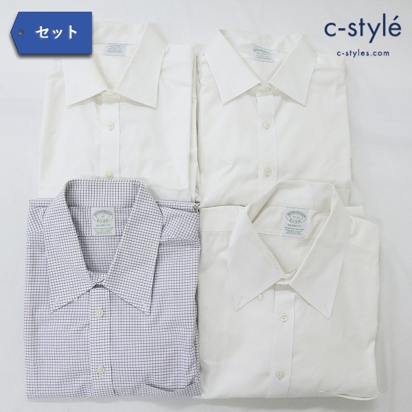 Brooks Brothers ブルックスブラザーズ MILANO FIT 17-33 長袖 ノンアイロンドレスシャツ 17 半袖 USA17 計4点