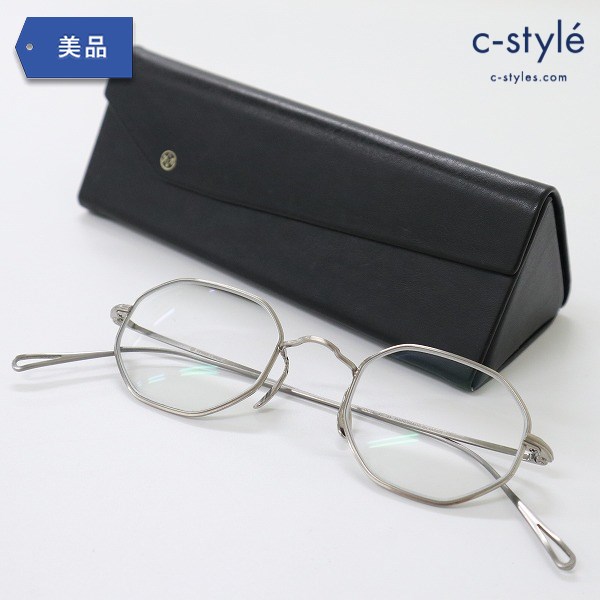 ayame アヤメ OCTA 眼鏡 45□23 Ti ブラッシュシルバー メタルフレーム