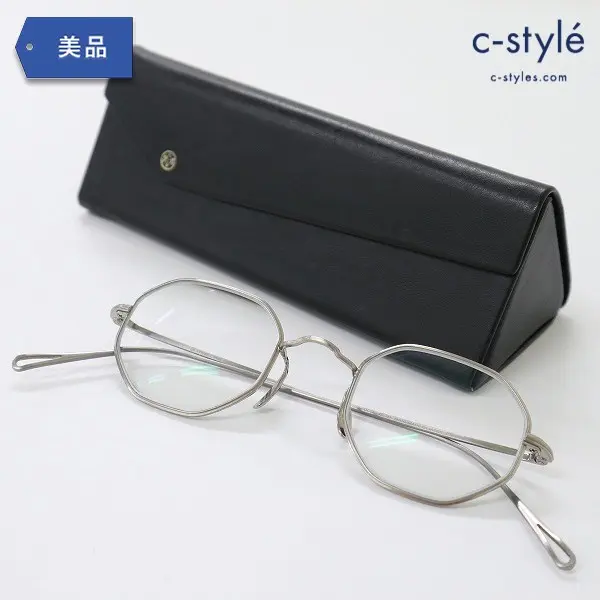 ayame アヤメ OCTA 眼鏡 45□23 Ti ブラッシュシルバー メタルフレーム
