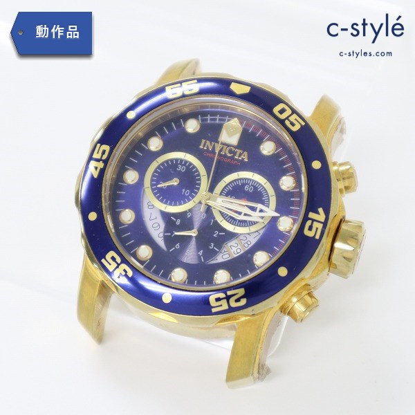 INVICTA インビクタ Pro Diver プロダイバー 6983 腕時計 紺×ゴールド クロノグラフ