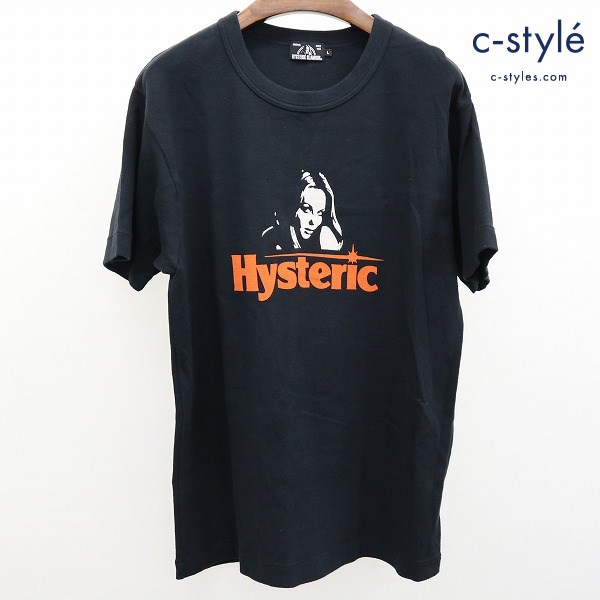 HYSTERIC GLAMOUR ヒステリックグラマー HYS WOMAN ヒスウーマン プリントTシャツ L ブラック 半袖