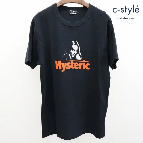 HYSTERIC GLAMOUR ヒステリックグラマー HYS WOMAN ヒスウーマン プリントTシャツ L ブラック 半袖