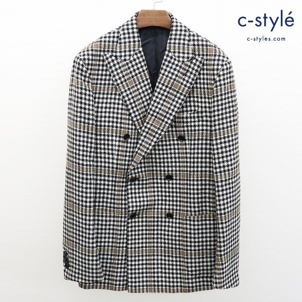 De Petrillo デペトリロ テーラードジャケット 48 マルチカラー 背抜 ウール キュプラ イタリア製 ダブル