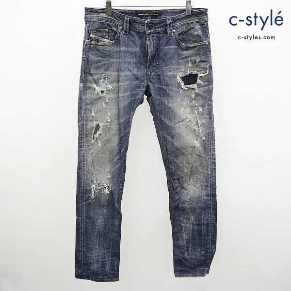 DIESEL D.N.A. S/S 2016 release THAVAR 0830K_STRETCH SLIM-SKINNY デニムパンツ W32 L30 インディゴ