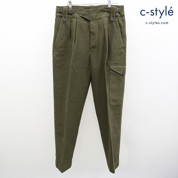 GERMANO ジェルマーノ カーゴパンツ ボタンフライ 50 カーキ イタリア製