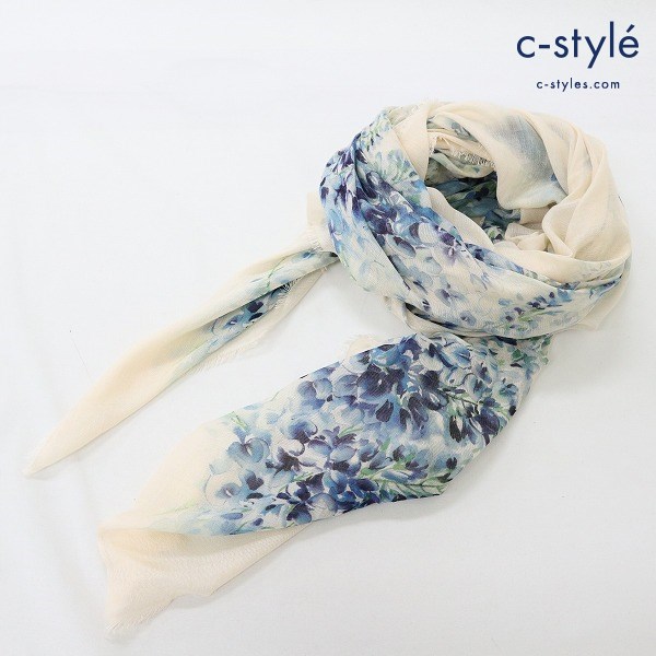 Faliero Sarti ファリエロ サルティ Glenda スカーフ ベージュ系 イタリア製 カシミヤ