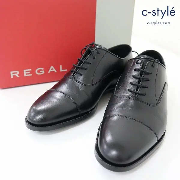 REGAL リーガル ストレートチップ レザーシューズ 24 1/2 EEE ブラック 11KR 日本製