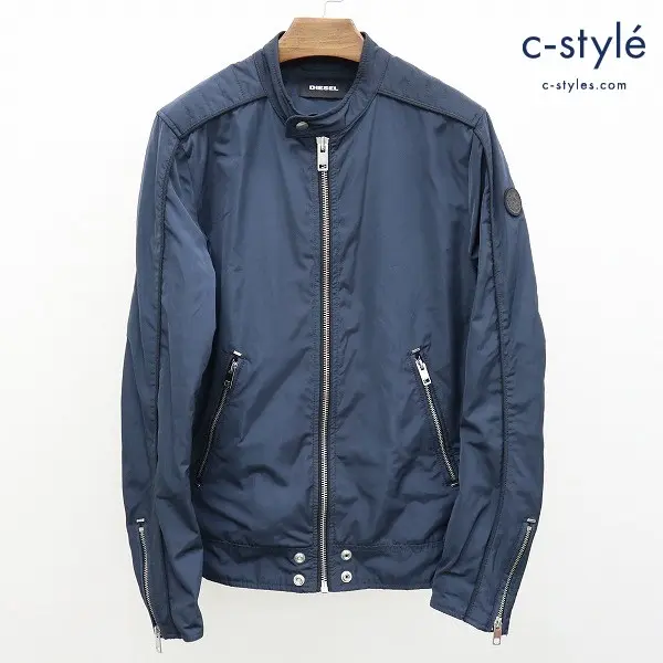 DIESEL ディーゼル ナイロン ジャケット S ネイビー ジップアップ レディース