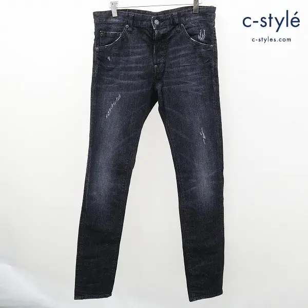 DSQUARED2 ディースクエアード デニムパンツ size46 ブラック スキニー イタリア製 ジーンズ