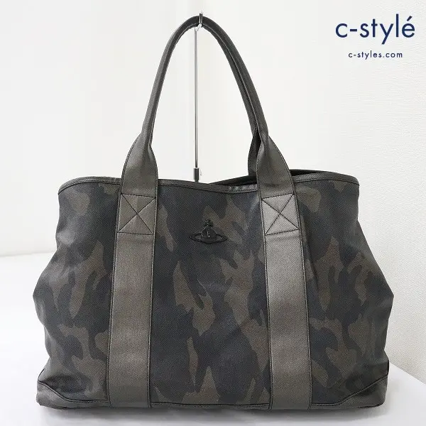 vivienne Westwood ヴィヴィアンウエストウッド アーミープラチナム トートバッグ カモ柄 グレー系