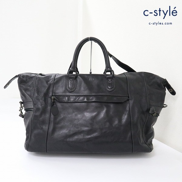 PORTER ポーター 2WAY レザーボストンバッグ ブラック ショルダーバッグ ハンドバッグ 日本製 大容量