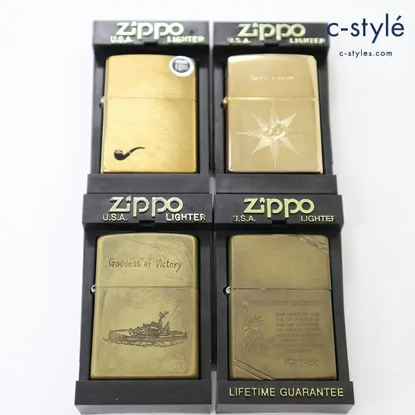 ZIPPO ジッポー オイルライター 喫煙具 喫煙グッズ Goddes of Victory / Spiral Heart 他 計4点