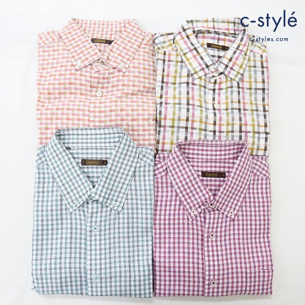 ARAMIS アラミス シャツ LLサイズ 半袖 長袖 ボタンシャツ 日本製 コットン100% チェック柄 マルチカラー 4点