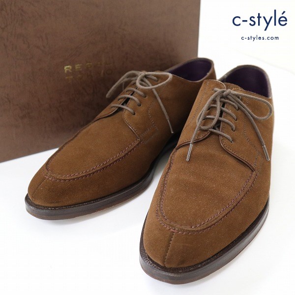 REGAL リーガル Uチップ レザーシューズ 25.5 EE ブラウン No.8218 スエードシューズ パターンオーダー