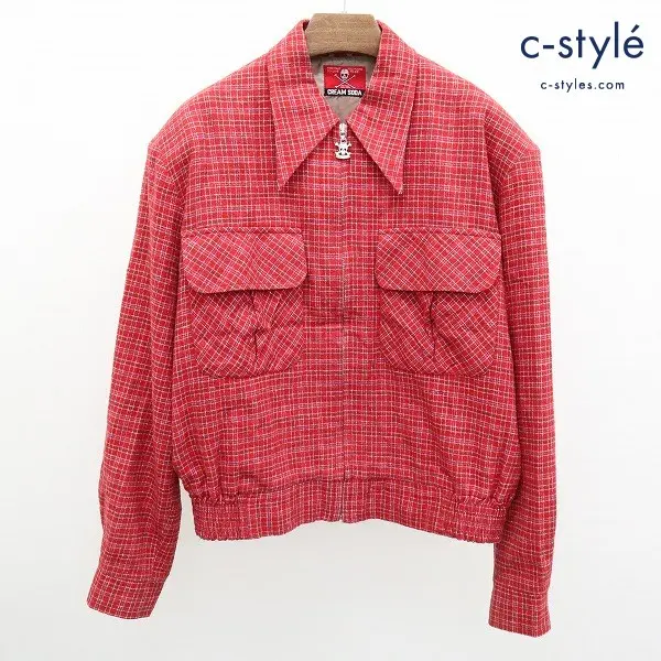 CREAM SODA クリームソーダ チェック柄 ブルゾン 赤 ジップアップ ロカビリー