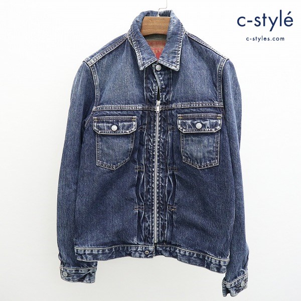 HYSTERIC GLAMOUR ヒステリックグラマー ジップアップ デニムジャケット M インディゴ 綿100 長袖 0203AB08