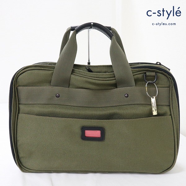 BEAMS × Andiamo ビームス アンディアモ 別注 2WAY ブリーフケース ショルダーバッグ カーキ ナイロン