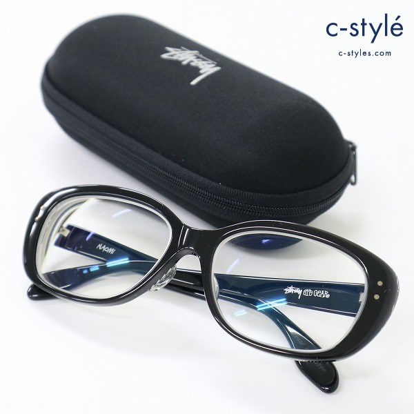 Stussy ステューシー eye Gear NAOMI ブラック 眼鏡 黒縁 メガネ 度入り