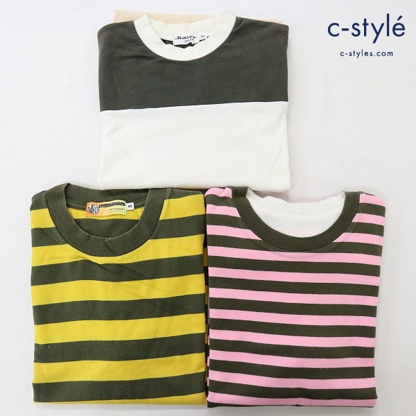 A BATHING APE アベイシングエイプ 半袖Tシャツ Sサイズ 日本製 ボーダー柄 クルーネック 綿100% 計3点