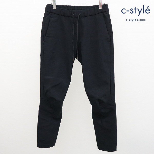 ATTACHMENT ダブルフェイス バイカー ストレッチ イージーパンツ 1 ブラック AP01-247 MADE IN JAPAN