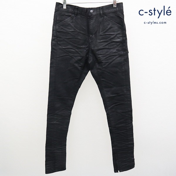FranCisT_MOR.K.S. フランシストモークス 裾ジップ ストレッチデニムパンツ 2 ブラック MJ1506G21 日本製