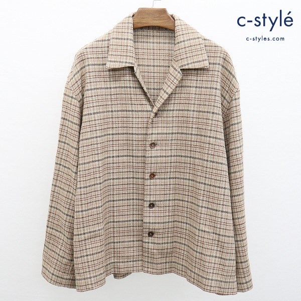 AURALEE オーラリー シルクサマー ツイードブルゾン size3 ベージュ 絹100 日本製 長袖