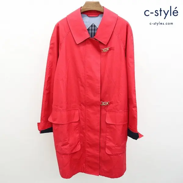 BURBERRY バーバリー チェスターコート 13BR レッド 長袖 ジップアップジャケット 綿100