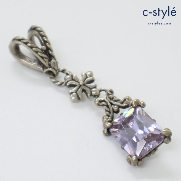 ロイヤルオーダー ラベンダーストーン ペンダントトップ ネックレス シルバー アントワネット