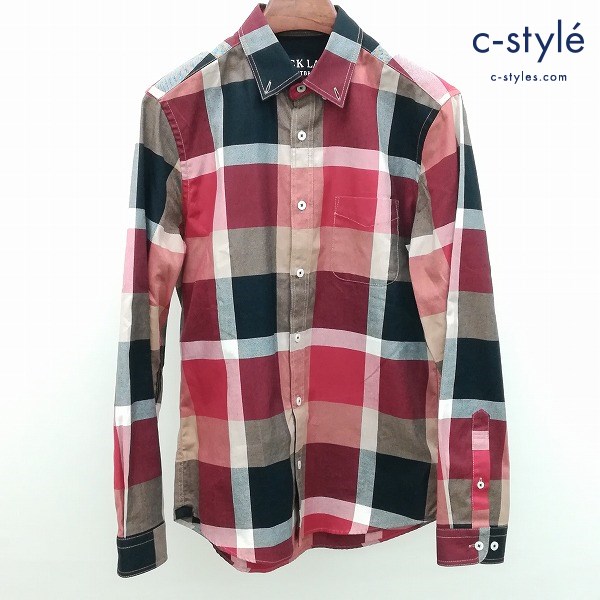 BLACK LABEL CRESTBRIDGE 長袖シャツ size2 マルチカラー チェック柄 ボタンダウン 綿100 51M10-309-45