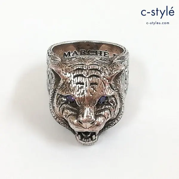 GUCCI グッチ ガーデンキャットヘッド シルバーリング 15 指輪 イタリア製 アクセサリー