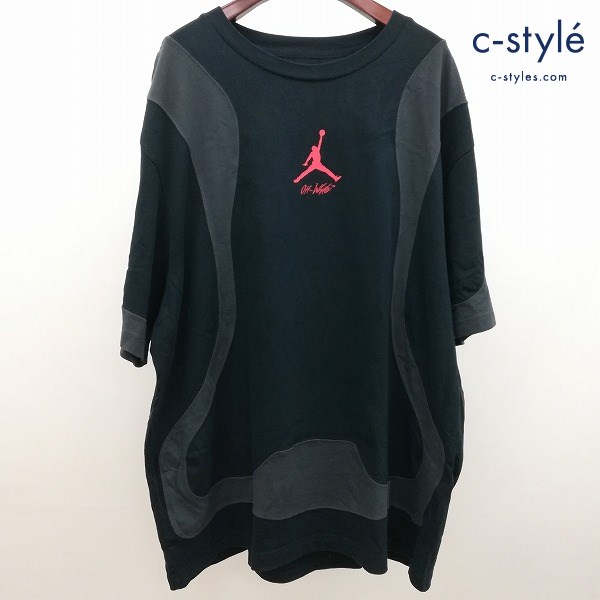 OFF-WHITE × JORDAN AS J NRG ASW UC SS TEE XXL ブラック 半袖 オーバーサイズ ランニングウェア