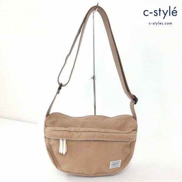 PORTER ポーター BEAT ビート ショルダーバッグ ベージュ ボディバッグ 三日月型 カバン 鞄