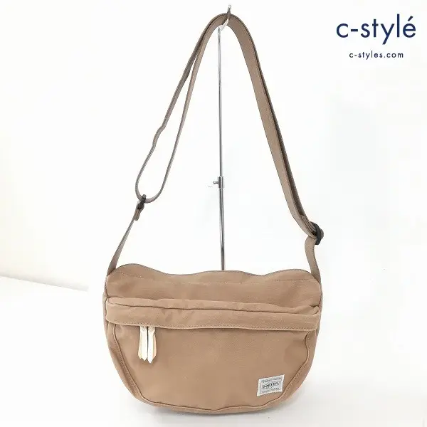 PORTER ポーター BEAT ビート ショルダーバッグ ベージュ ボディバッグ 三日月型 カバン 鞄