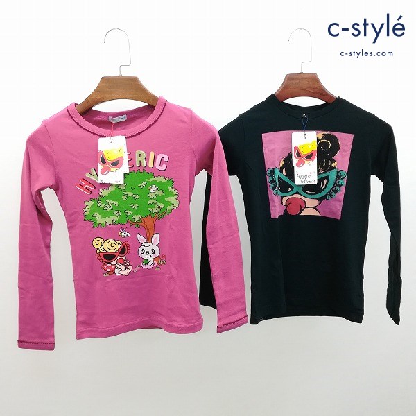 HYSTERIC MINI ヒステリックミニ Tシャツ 計2点 長袖 130cm ピンク ブラック プリント キッズ