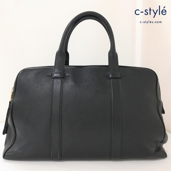 TOM FORD トムフォード ボストンバッグ ブラック レザー 大容量 カバン 鞄