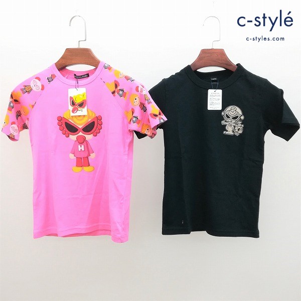 HYSTERIC MINI ヒステリックミニ Tシャツ 計2点 140 ピンク ブラック 半袖 綿100 キッズ