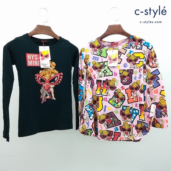 HYSTERIC MINI ヒステリックミニ Tシャツ 計2点 140 長袖 ブラック ピンク 綿100 キッズ プリント